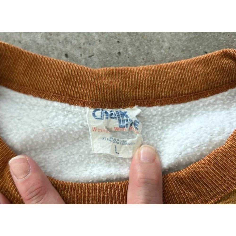 Vintage 80's UT Texas Longhorns  Crewneck Chalk Line Sweatshirt Mens Sz L - Picture 7 of 8